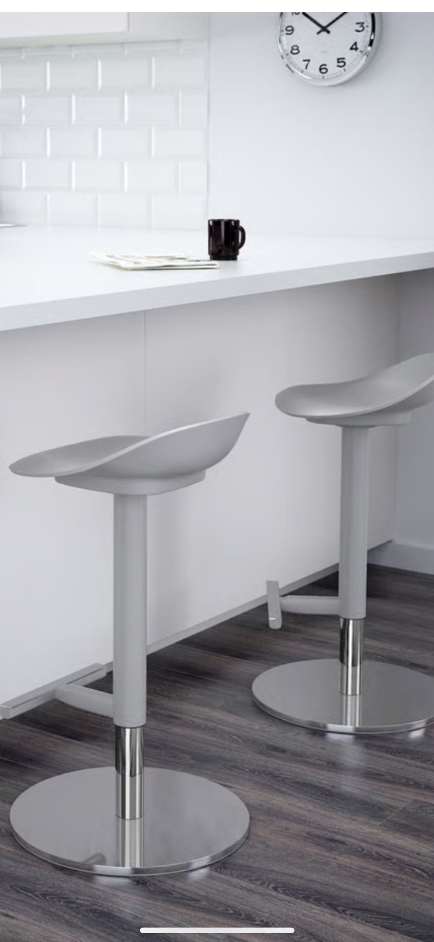 IKEA Bar stool, gray x4 psc LIKE NEW