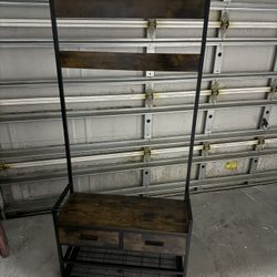 Shoe Storage Bench With Hooks For Coats