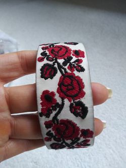 DESIGNER "AUDREY ROSE" HANDMADE LEATHER SNAP BRACELET