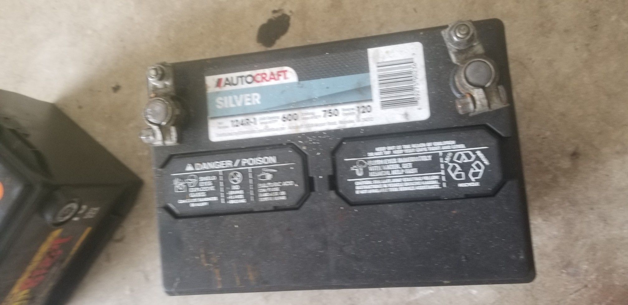 3 used batteries
