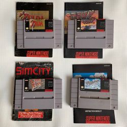 Nintendo SNES Games With Manuals
