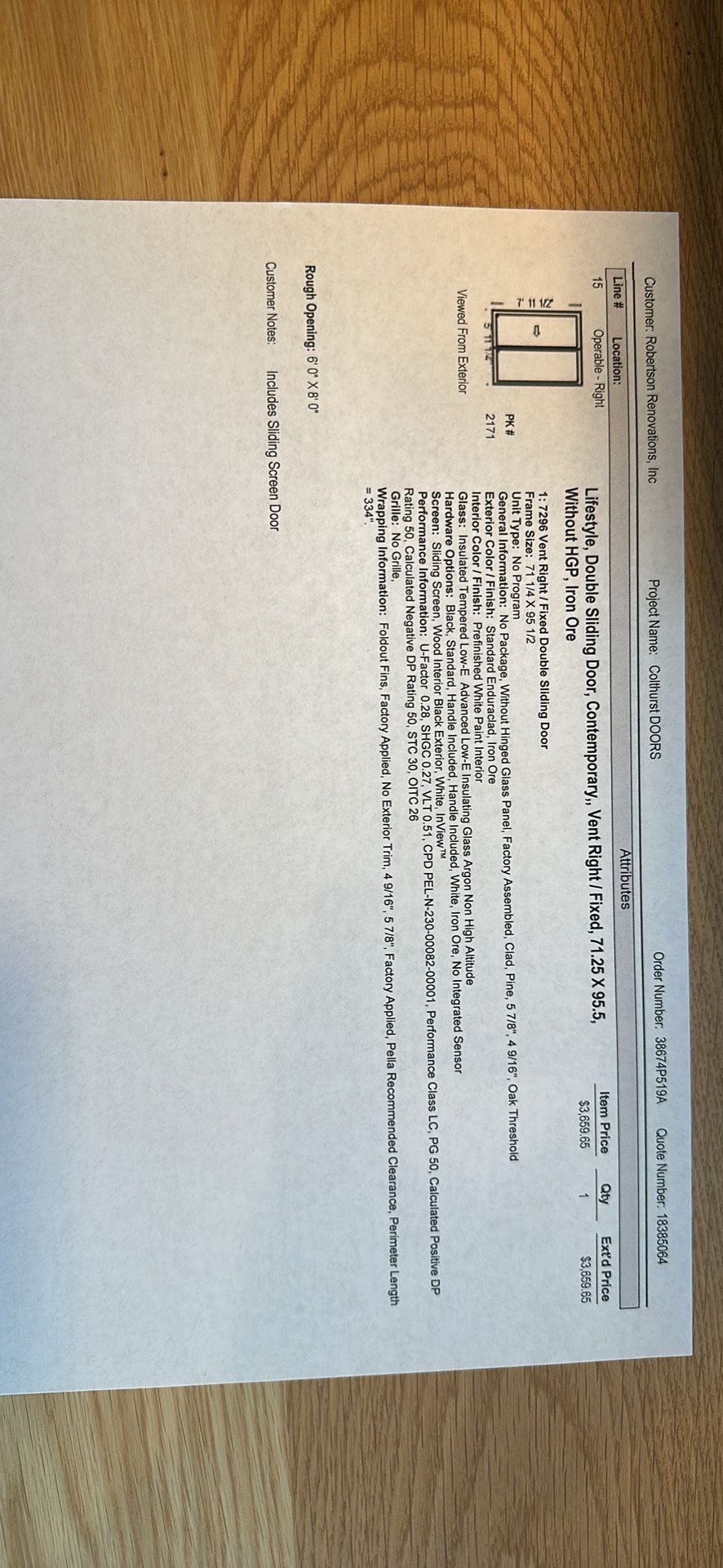 Pella French Door And Four Fixed Windows