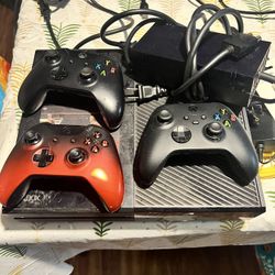 Xbox One with Controllers