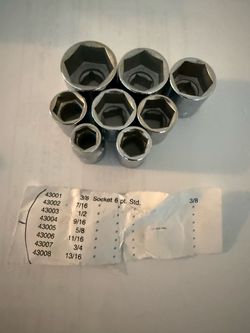 CRAFTSMAN 3/8 Drive 6-Point Standard Socket Set