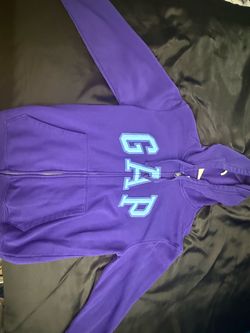 Gap Logo Zip-Up Hoodie Purple
