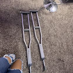 Crutches With 2 Left Walking Boots