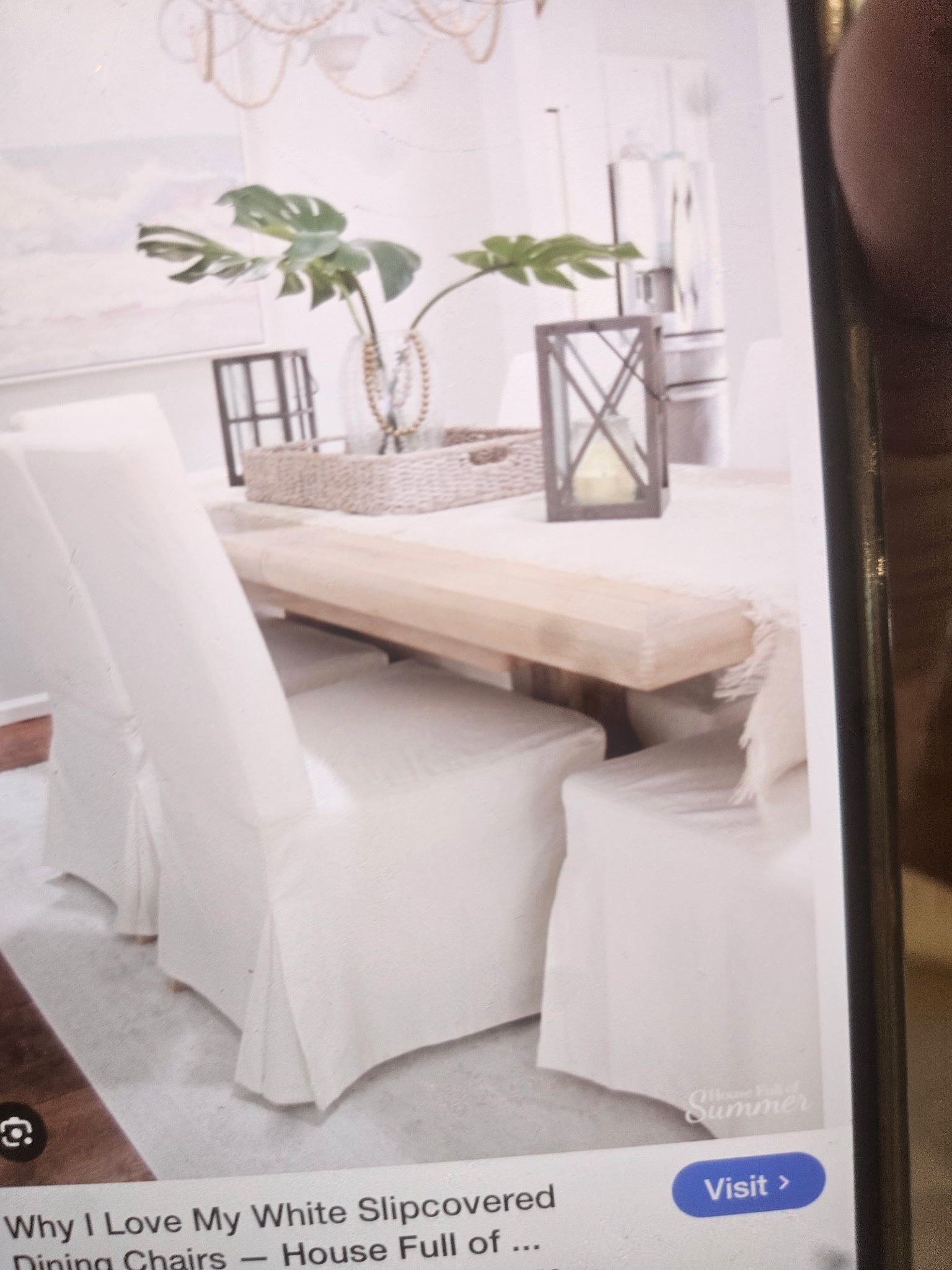 Six Parsons Chairs With Removable Covers