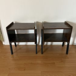 End Table Set Of 2 Wood Grain 