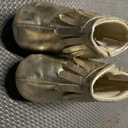 Size 2 Boots For Little Girls Gold Color