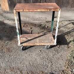 Vintage Upright Push Cart