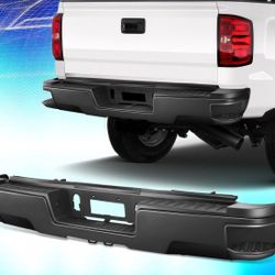 2015-2019 GMC Sierra Chevy Silverado 2500 2500HD 3500HD Rear Step Bumper Assembly Black  Steel