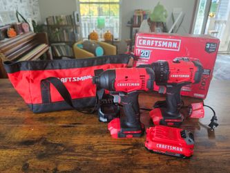CRAFTSMAN V20 2-Tool Combo Kit (Drill/Driver & Impact Driver) – Tested & Complete