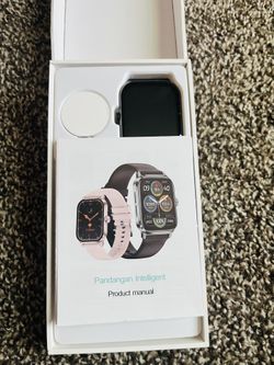 Pandangan Intelligent Smart Bracelet 44mm Black Silicone Band Android Compatible