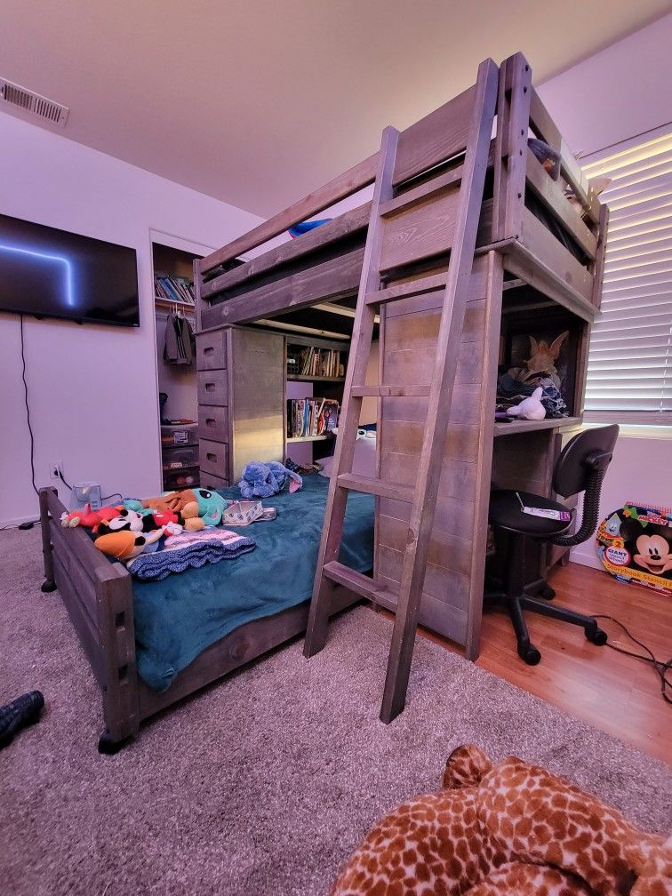 Twin Loft Bed And Desk, From Jerome's for Sale in Chula Vista, CA OfferUp