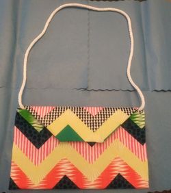 White And Pink Clutch Purse