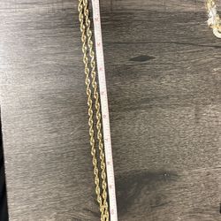 14 K Rope Chain