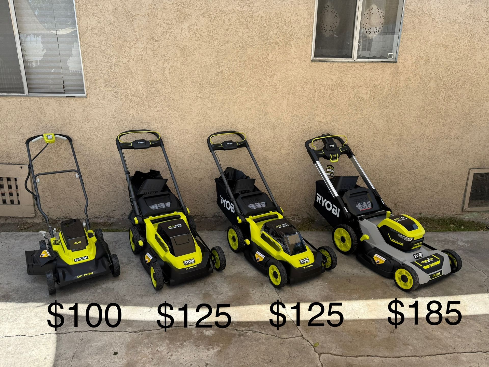 Ryobi 40V HP Brushless 21" Whisper Series Multi-Blade Push Lawn Mower & Ryobi 40V HP Brushless 20 in. & 18 in. Push Lawn Mower