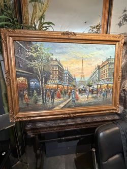 Beautiful Oil On Canvas 43 By 31 