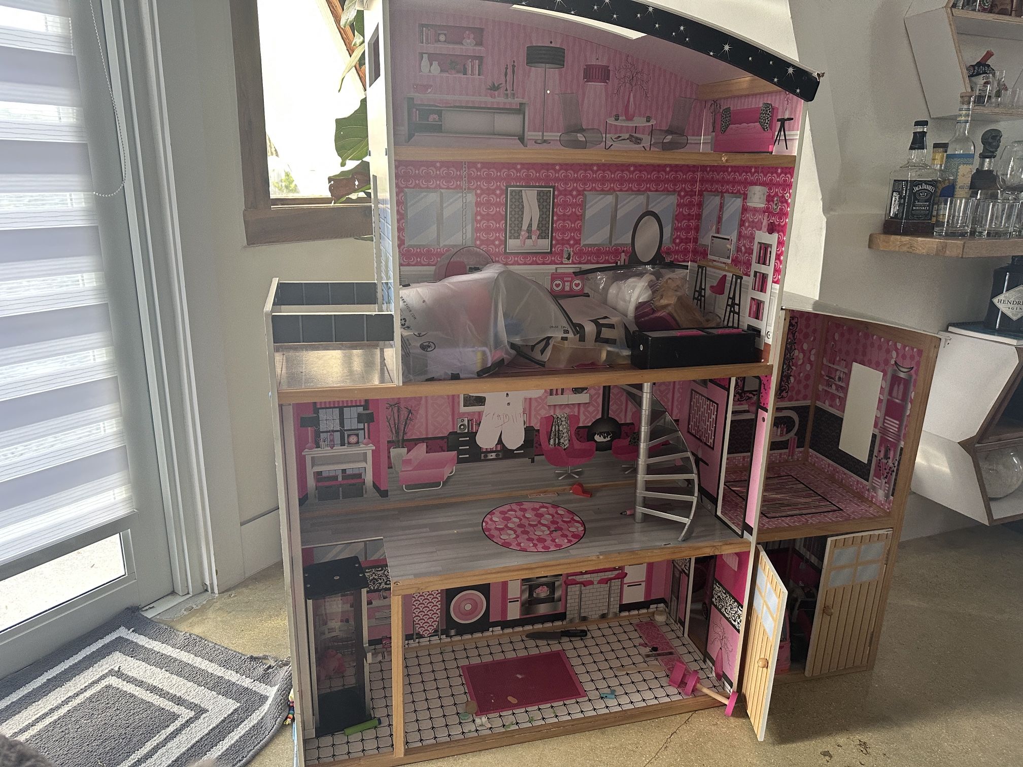 Barbie Doll House With Some Furniture