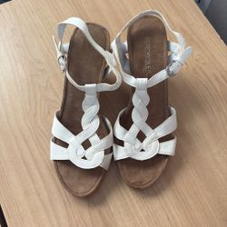 Aersoles Cork Wedges - White