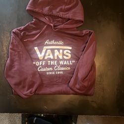 Vans Red Sweater Classic Logo Streetwear