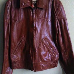LEATHER JACKET SIZE SMALL MENS