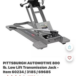 Transmission Jack Pittsburg 800lbs - Used For 1 Job - Great Shape - MAKE OFFER!!!