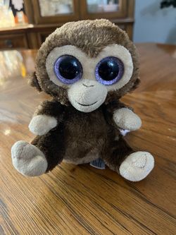 Ty Beanie Boos Monkey Plush - Coconut - Excellent Condition - TY Tag is Missing