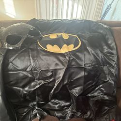 Bat Man Cape And Eye Mask