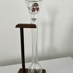 Heineken Glass with Wood Stand
