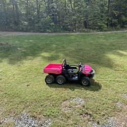 Kids Electric Car 6 Wheels And Truck Bed Lifts Up