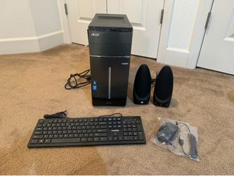 Acer Desktop PC – Intel i7, 12GB RAM, 2TB SSD, Windows 10, + Accessories