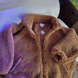 Nine West Teddy Sherpa Jacket New!