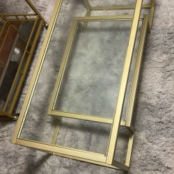 Gold & Glass Coffee Table