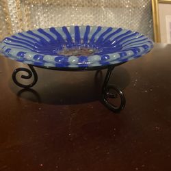 Glass Dish On Pedistal