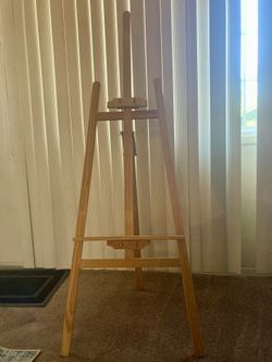 large wooden painting easel