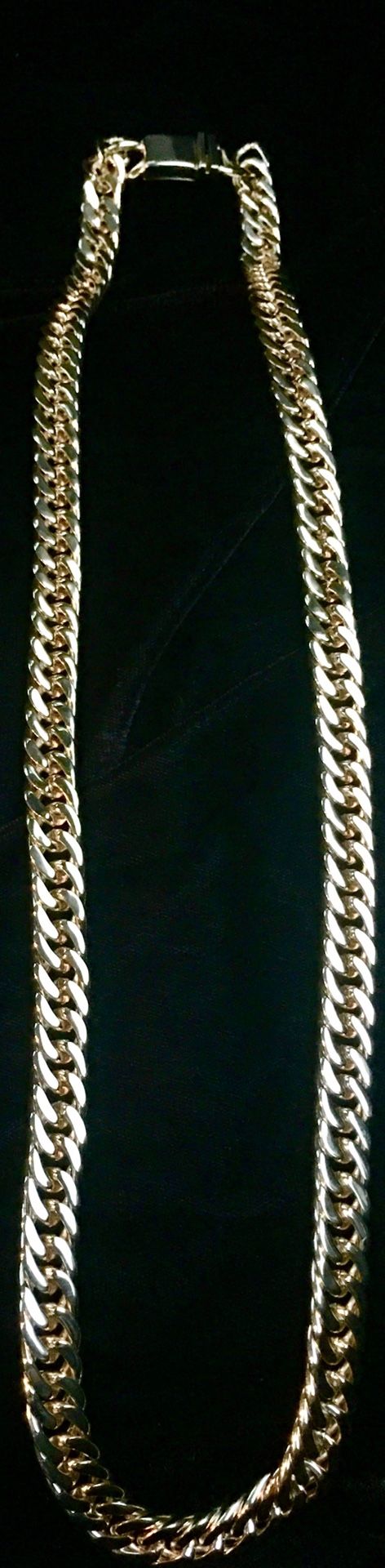 DOUBLE CUBAN LINK CHAIN 18K GOLD MADE IN ITALY