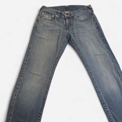 True Religion Slim Straight Blue Jeans size 30 woman