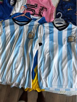 Argentina World Cup Jerseys - Youth Large & Men’s Small & Medium