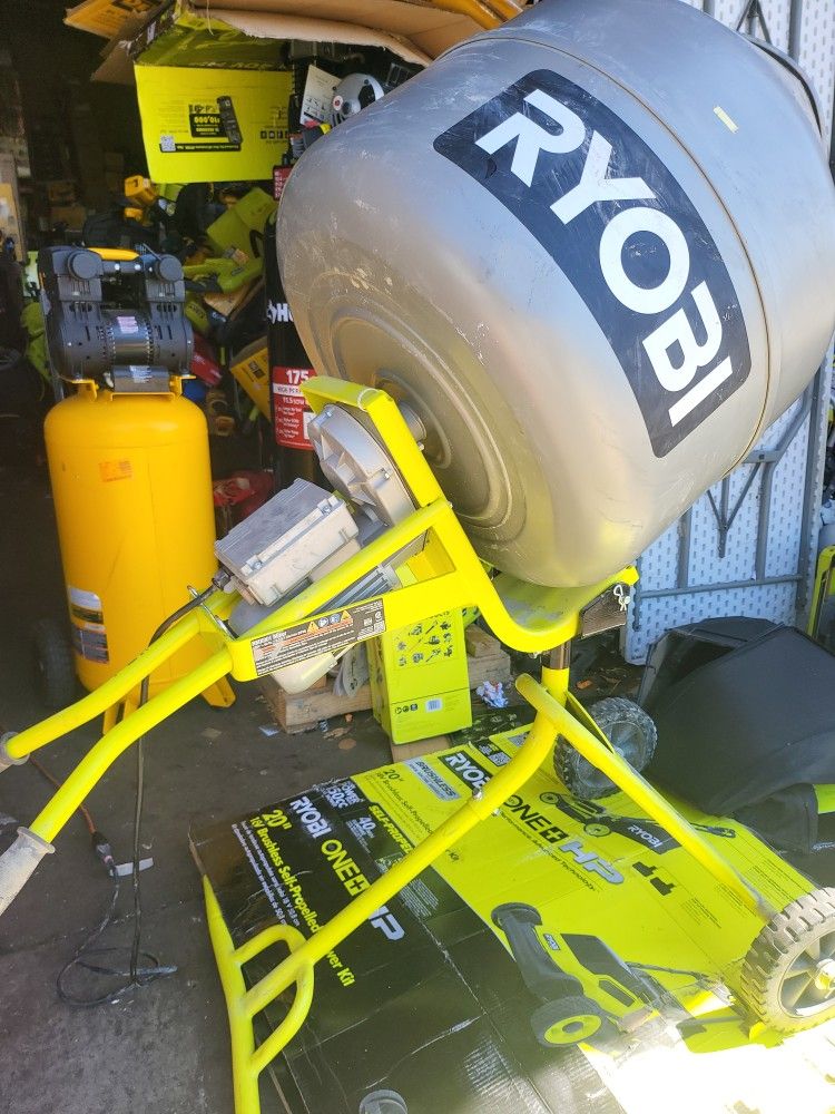 RYOBI CORDED CEMENT MIXER NEW