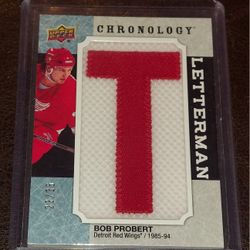 2018-19 UPPER DECK CHRONOLOGY BOB PROBERT LETTERMAN "T" CARD /35!! 