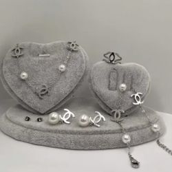 Silver Set 4 Pcs So Cute And Simple ♥️♥️