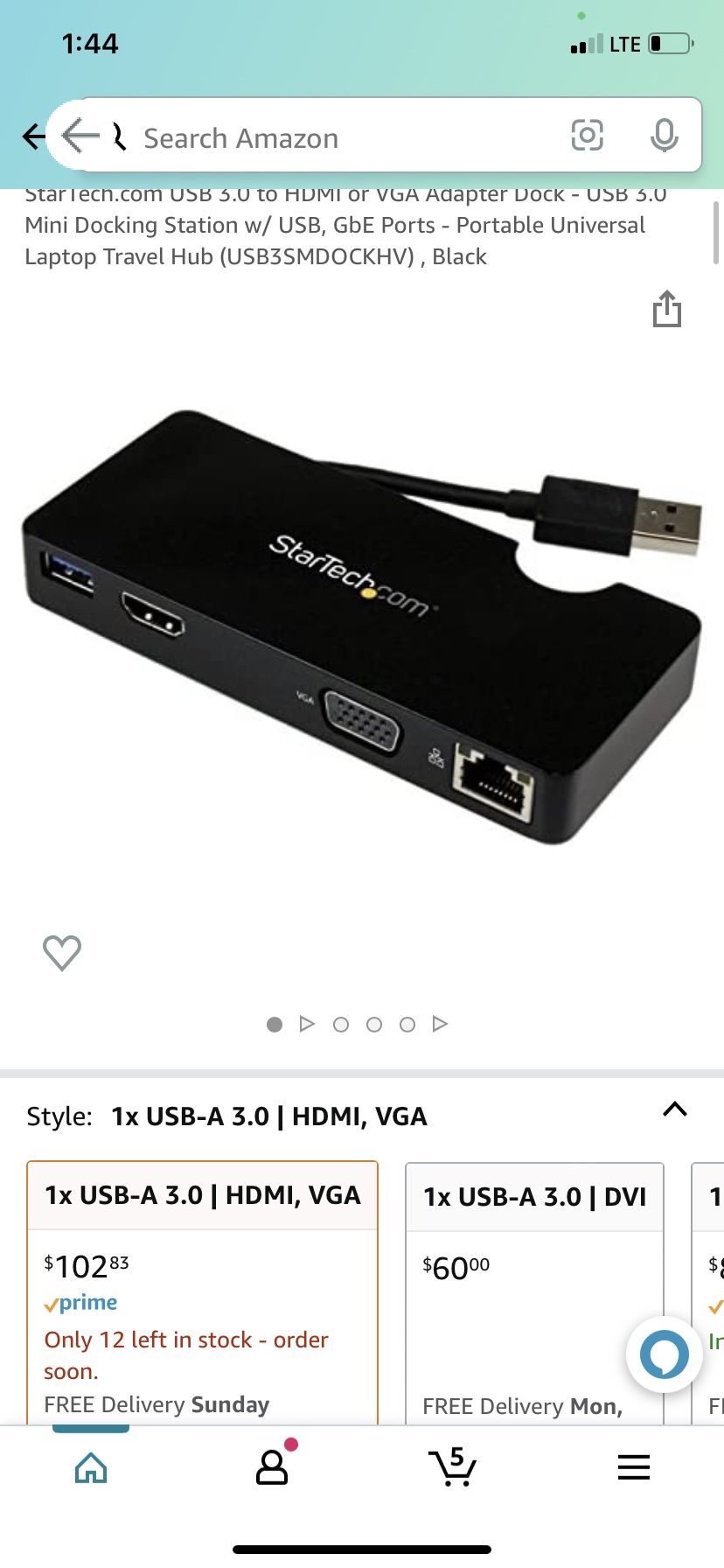 https://offerup.com/redirect/?o=U3RhclRlY2guY29t USB 3.0 to HDMI or VGA Adapter Dock - USB 3.0 Mini Docking Station w/ USB, GbE Ports - Portable Unive