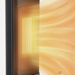 Lemyzo Space Heater 1500W 21" Indoor Use Portable Black 110-120V 60Hz w Remote
