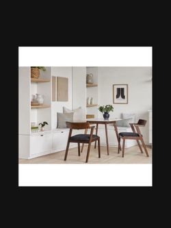 Article Chairs - Set Of 4 - Dining Chairs - Walnut - Walnut Dining Chairs - Contemporary Style - Beautiful And Comfortable