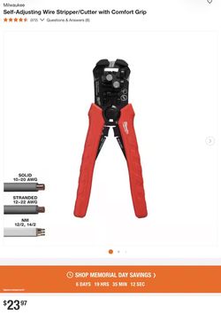 Milwaukee Self-Adjusting Wire Stripper/Cutter with Comfort Grip