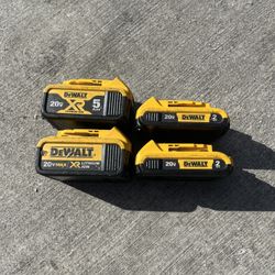 Dewalt Lithium Ion Batteries 20v 2/5AH