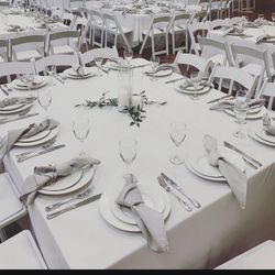 Light Grey Polyester Square Napkins Wedding 