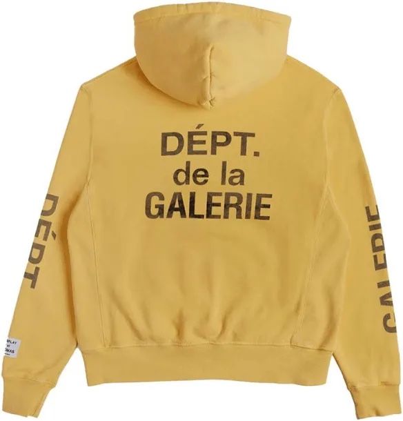 Gallery Dept. ART THAT KILLS Reversible Logo Hoodie Yellow