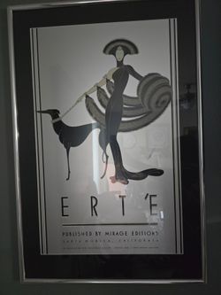Large Framed Erté Art Deco Print – Mirage Editions 1980